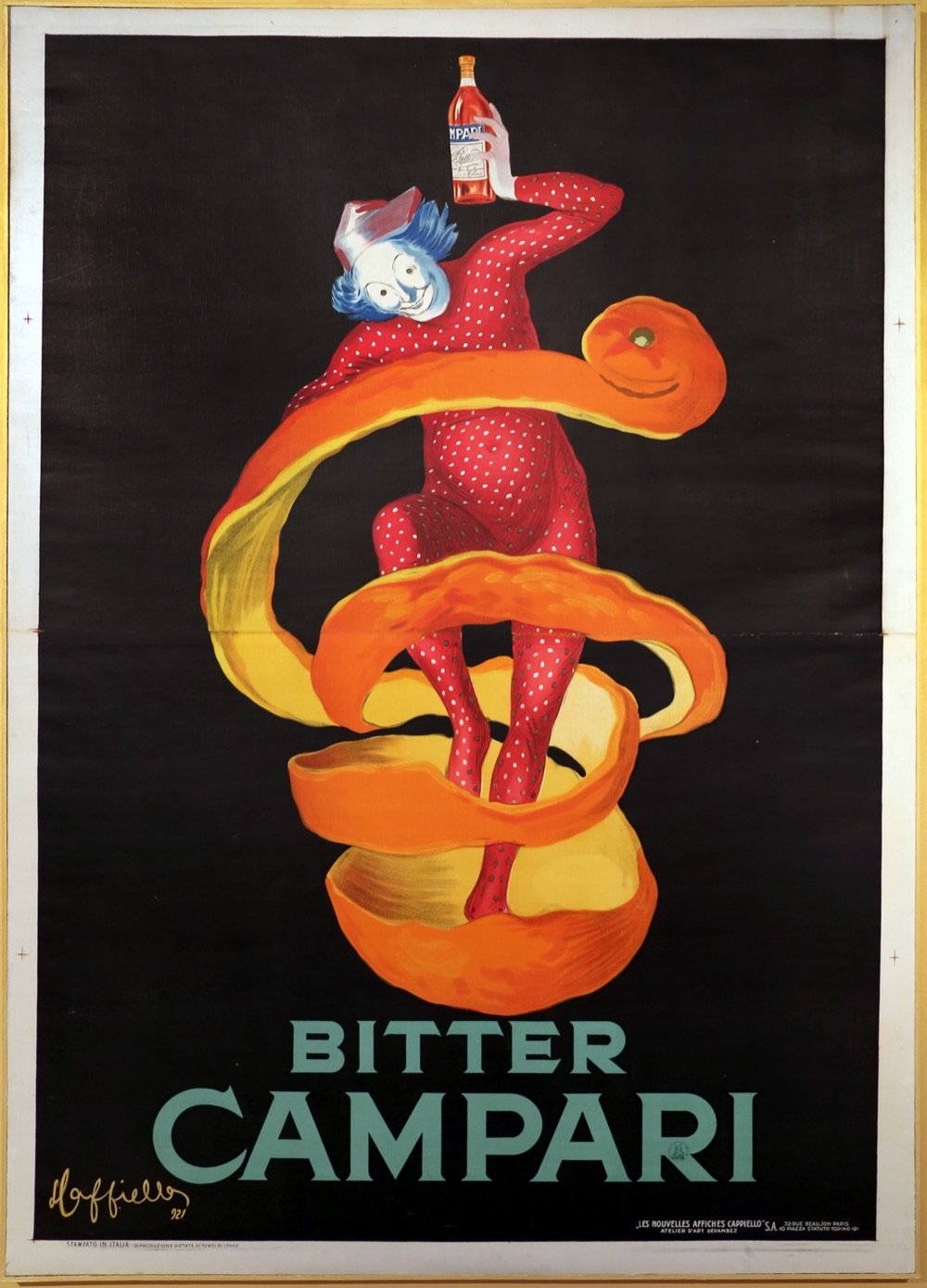 Il manifesto Bitter Campari di Cappiello, 1921, icona della grafica pubblicitaria italiana