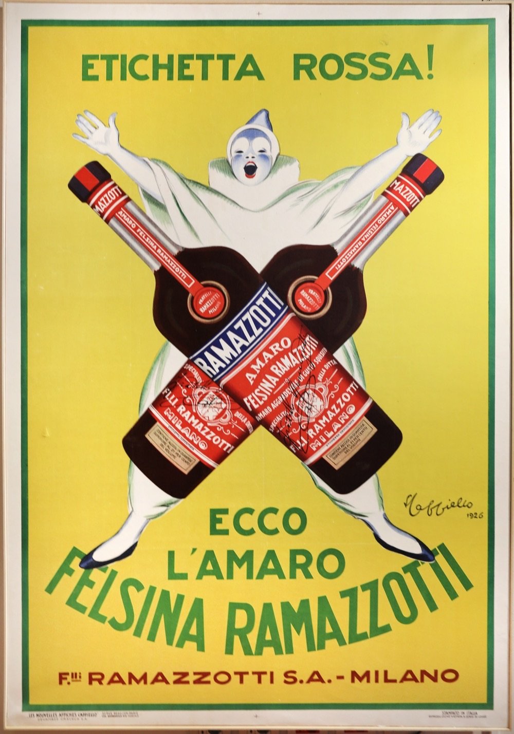Manifesto pubblicitario di Leonetto Cappiello per l'amaro Felsina Ramazzotti, 1926
